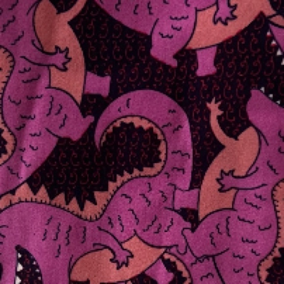 🦄New TC LuLaRoe Leggings Pink Purple Dragon Dinosaur Crocodile Alligator 🦄 - Picture 8 of 8